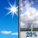 Monday: A 20 percent chance of showers and thunderstorms after noon.  Mostly sunny, with a high near 86. Light and variable wind becoming west 10 to 15 mph in the afternoon. Winds could gust as high as 25 mph. 