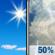 Saturday: A 50 percent chance of showers and thunderstorms after noon.  Mostly sunny, with a high near 86.